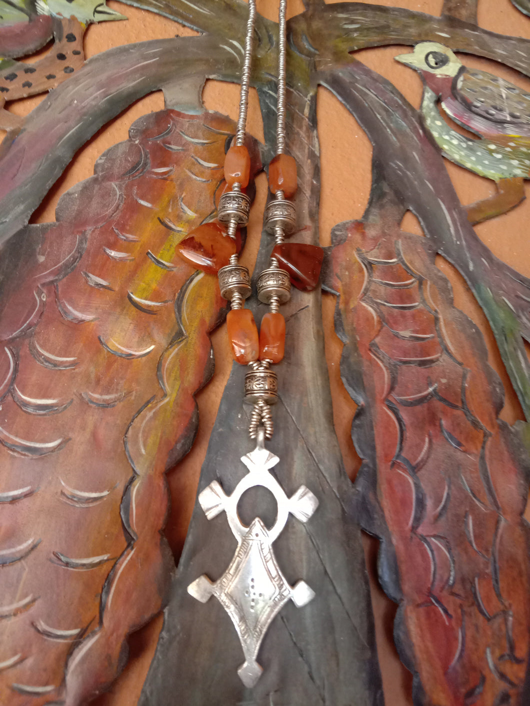 Necklace, Silver Agadez cross